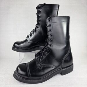 Rothco Black Leather Tactical Jump Boots Men's 9.5 Military Combat Paratrooper